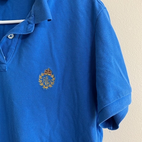 Bundle of Two Vintage Ralph Lauren White Blue Chest Crest Logo Short Sleeve Polo - Picture 7 of 13